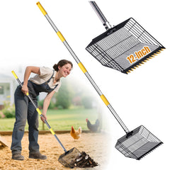 CHSCIENCE ramasse-caca poulailler avec anse ajustable, nettoyage rapide et ergonomique.