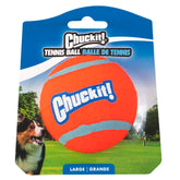 Balle Chuckit! grande 3 pouces, facile à repérer en extérieur pour le chien.