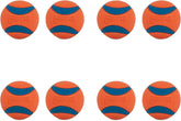 Chuckit! Ultra Ball moyenne, paquet de 8, haute visibilité pour repérer rapidement la balle.