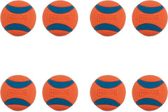 Chuckit! Ultra Ball moyenne, paquet de 8, haute visibilité pour repérer rapidement la balle.