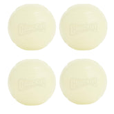 Boule lumineuse Chuckit pour chien sur fond sombre, jeu nocturne et récupération facile