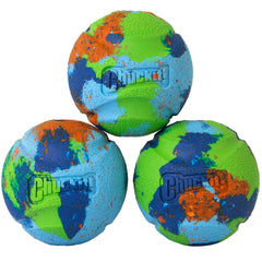 Balle EcoFetch Chuckit moyenne, pack3 idéale pour des lancers réguliers et amusants.