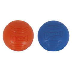 Lot de deux Strato Ball, idéal pour chiens forts en mâchoire et lancer.