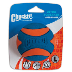 Chuckit! Ultra siffante Balle Large: ensemble de trois balles durables pour des sessions de jeu.