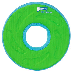 Chuckit ZipFlight disque flottant orange et bleu, visibilité élevée pour l'eau et le terrain.