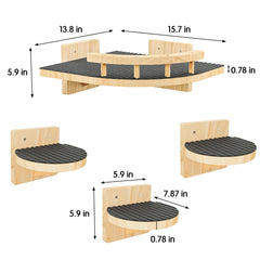 Chuiendi: escalier mural pour chat, idéal pour petits et moyens pour grimper en sécurité.
