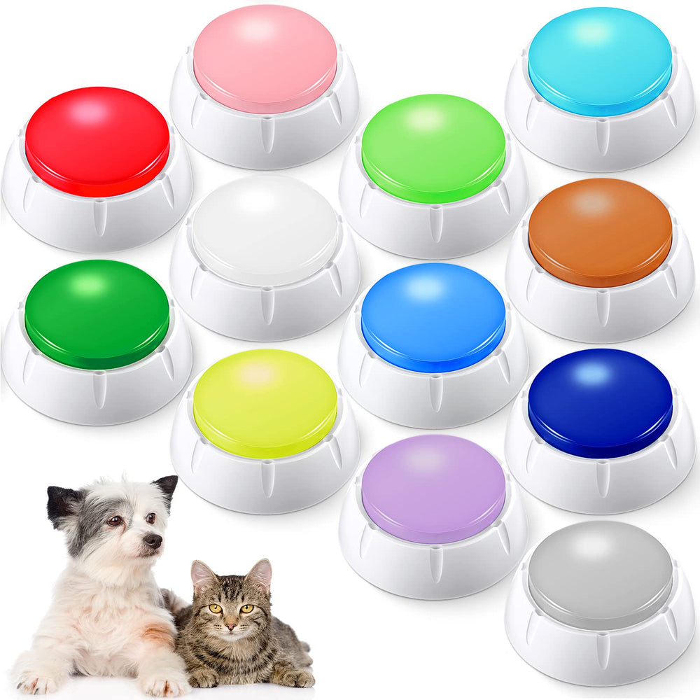 Boutons de communication Chumia pour chiens, douze couleurs vivantes attirant l'attention pour l’apprentissage.