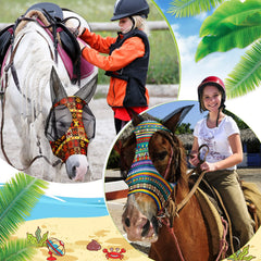Chunful masque cheval visibilite claire et mesh respire, ideal pour sorties.