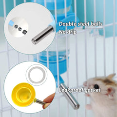 CHUQIANTONG bouteille eau hamster, base céramique bleu vue angle