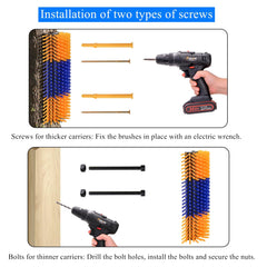 Cididu brosse-grattoir élevage, design demi-bord pour passage fluide.