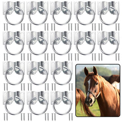 Cididu ensemble d'anneaux d'attache pour cheval, 16 pièces pour sécuriser l'écurie.