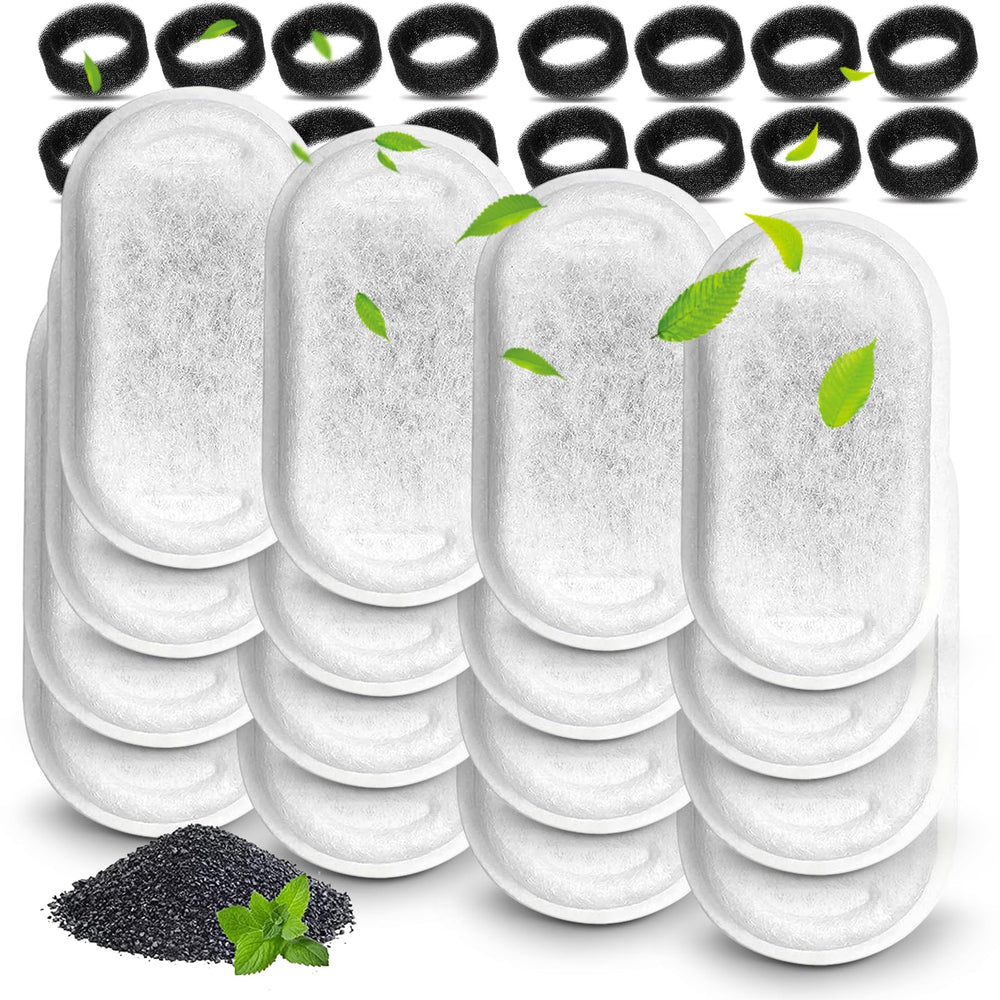 Filtre Cirfifth pour fontaine chat avec 16 éponges, filtration fiable du goût.