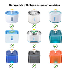 Filtres Cirfifth en mousse pour fontaine chat, meilleure filtration et entretien.