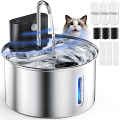 Cityflee fontaine eau chat sans-fil: hydratation pratique sans câbles.