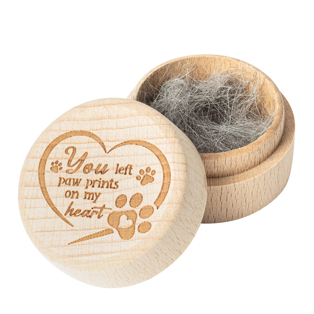 CJiangpo boite memoire chien bois : garder poils ou cendres comme souvenir durable.