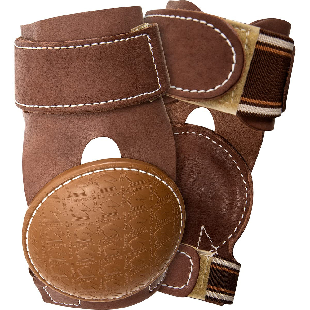 Classic Equine Pro Reiner, face avant: protection fiable du jarret lors des arrêts glissants.