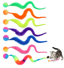 Balle rebondissante Classicseali pour chat, couleurs arc-en-ciel, stimule le jeu et l’activité physique.