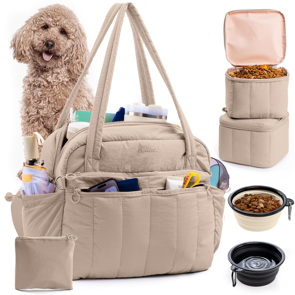 CLAWIST sac voyage chien, design matelassé extérieur pour un style chic lors des trajets.