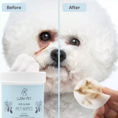 Soin doux pour peau sensible autour des yeux et oreilles avec Clean Pet.