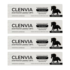 CLENVIA Pâte Cheval Pomme sur tube, administration facile.