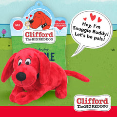 Clifford Snuggle Buddy, textures variées stimulent le toucher lors du jeu.