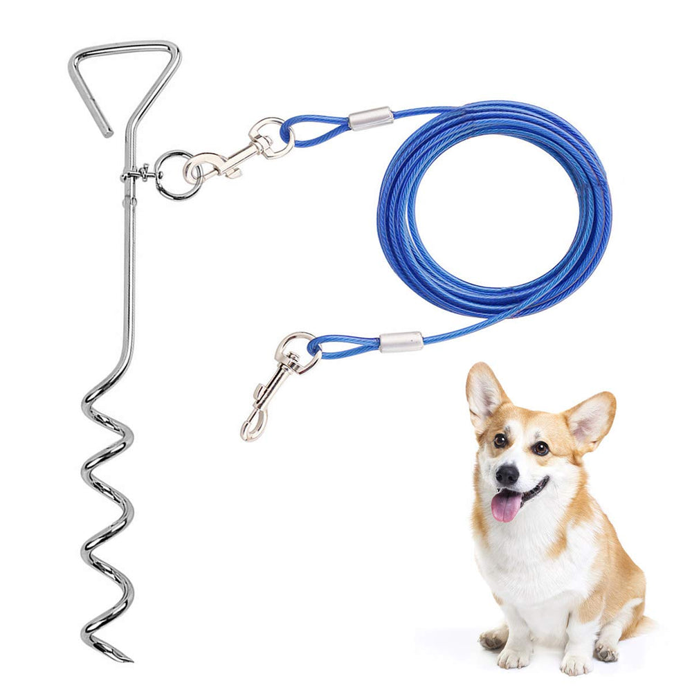 CLKHOWL câble d'attache chien 16 ft pour promenade sécurisée