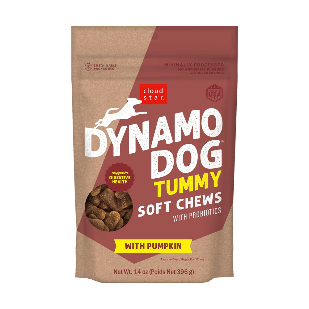 Friandises molles Dynamo pour chien avec potiron et gingembre, goût naturel et bénéfice potentiel