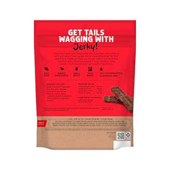 Wag More Bark Less jerky boeuf, petits morceaux en préparation artisanale.