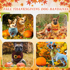 Bandana Clysee chien automne feuille-d-erable; parfait pour photos et fêtes.