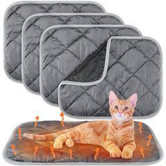 Tapis chauffants Clysee quatre pièces pour animaux, chaleur réconfortante