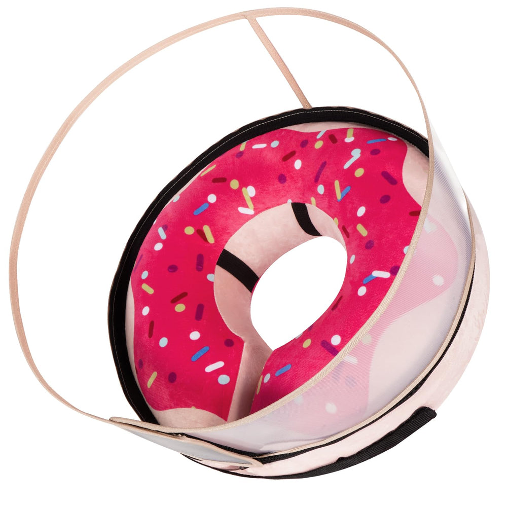 Cneo collier cone inflable pour chien, forme beignet, confort après chirurgie.
