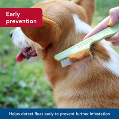 Brosse Coastal Pet Safari – détection des puces efficace lors du brossage régulier.
