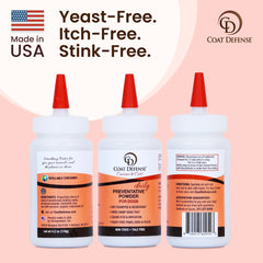 COAT DEFENSE Poudre-sans-talc-confort-poil, formule légère pour une peau équilibrée.