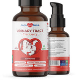 Coco et Luna: bouteille-pompe tractus urinaires, dosage pratique et net pour chiens.