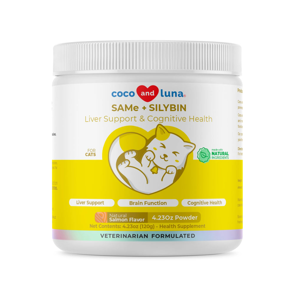 Coco et Luna SAM-e pour chat, poudre en bouteille soutien potentiel du foie