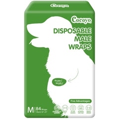 COCOYO wraps mâle chien moyen – vue de face, confort et protection.