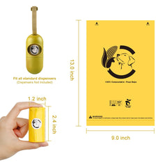 Codirom sacs compostables jaune maïs, choix écologique pour déjections.