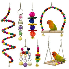 COHYVER spiralé de perles: corde à grimper stimulante pour votre oiseau