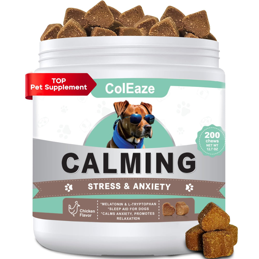 ColEaze friandises apaisantes pour chien emballage, pratique et facile a utiliser.