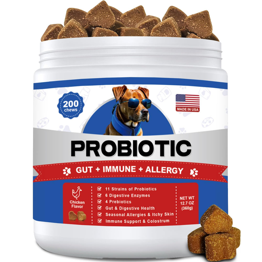 ColEaze Probiotiques pour Chiens – bouteille avec 200 friables; soutien possible à la digestion.