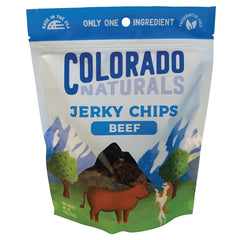 Colorado Naturals Beef Jerky Chips – emballage Denver, friandise naturelle pour chien