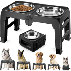 COMESOON bols inox 10 pouces, robustes et faciles à nettoyer pour grands chiens.