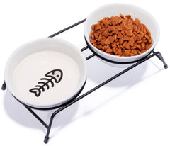 COMESOON gamelles elevées pour chats ensemble pour repas confortables
