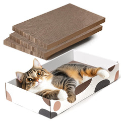 ComSaf chat-grattoir carton intérieur 17x10 pour griffage et divertissement.