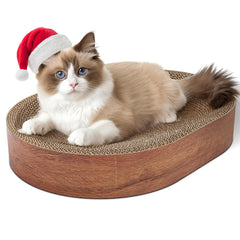 ComSaf planche de grattage chat, nid ovale, offre confort et protection des meubles.