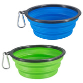 Bol COMSUN pour chiens pliable bleu-vert, idéal pour l'eau en déplacement