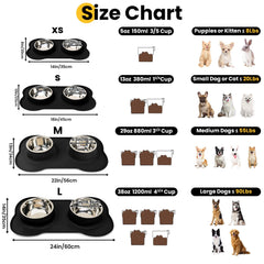 Conlun bols inox petits chiens, durables pour repas miniatures.
