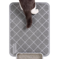 Tapis Conlun 24x15 gris, maillage qui retient la litière.