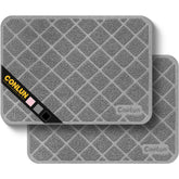 Tapis Conlun litière chat au maillage dense gris 24×17 protège le sol.