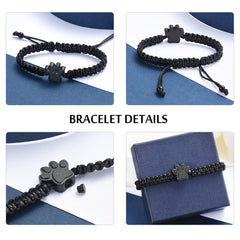 constantlife bracelet urne memorial en acier inoxydable noir, allure intemporelle.